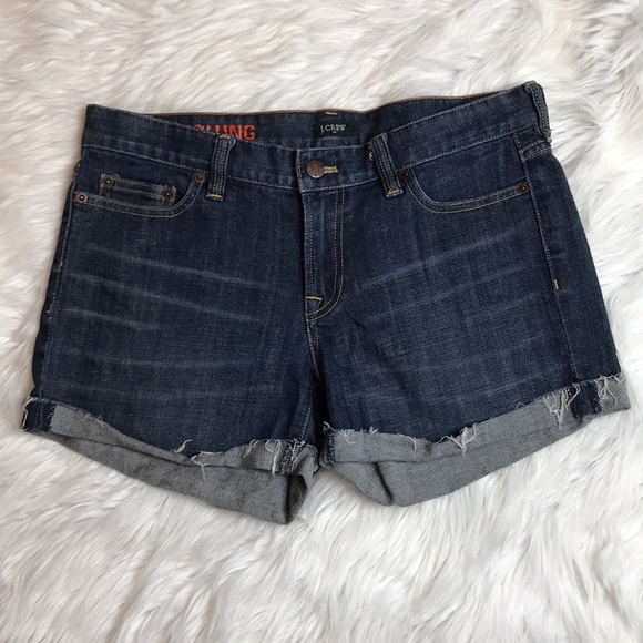 J. Crew Pants - Hipslung 6 denim cut off shorts cotton